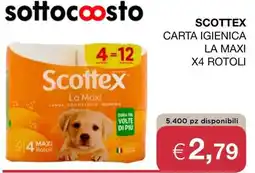Coop SCOTTEX CARTA IGIENICA LA MAXI X4 ROTOLI offerta