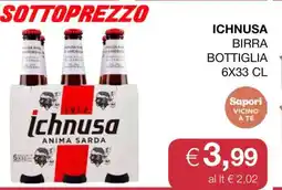 Coop ICHNUSA BIRRA BOTTIGLIA 6X33 CL offerta