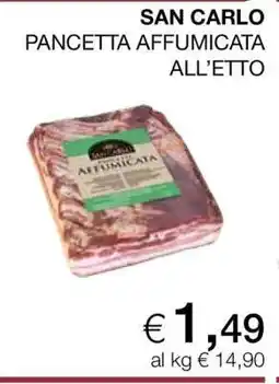 Coop SAN CARLO PANCETTA AFFUMICATA ALL’ETTO offerta