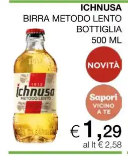 Coop ICHNUSA BIRRA METODO LENTO BOTTIGLIA 500 ML offerta