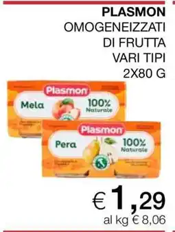 Coop PLASMON Omogeneizzati di Frutta offerta