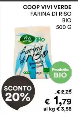Coop COOP VIVI VERDE FARINA DI RISO BIO offerta