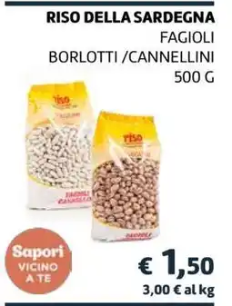 Coop RISO DELLA SARDEGNA FAGIOLI BORLOTTI / CANNELLINI 500 G offerta