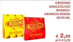 Coop CRODINO ANALCOLICO BIONDO/ARANCIA ROSSA 3X175 ML offerta
