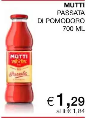Coop MUTTI PASSATA DI POMODORO 700 ML offerta