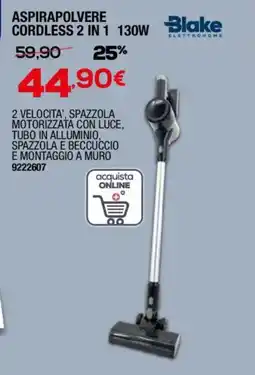 Bricofer Blake aspirapolvere cordless 2 in 1 130W offerta