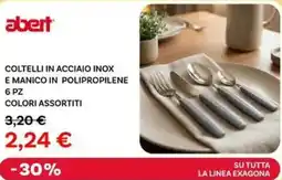 Max Factory Abert coltelli in acciaio inox e manico in polipropilene 6 pz offerta