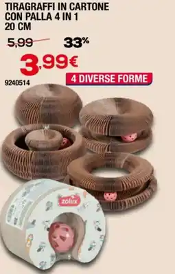 Bricofer Tiragraffi in cartone con palla 4 in 1 offerta