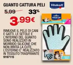 Bricofer Vitakraft guanto cattura peli offerta