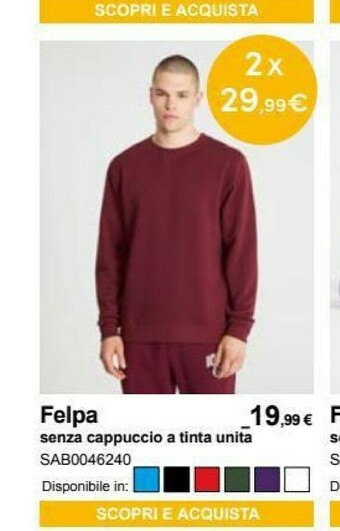 Terranova Felpa uomo offerta