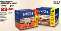 Bricofer Caffe borbone caffe' in capsule miscela nobile offerta