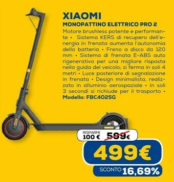 Euronics Monopattino offerta