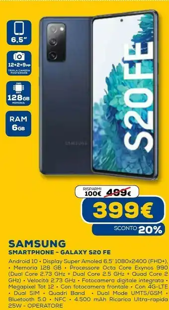 Euronics Galaxy s20 fe offerta