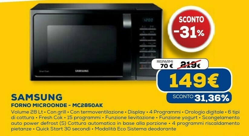 Microonde offerta di Euronics