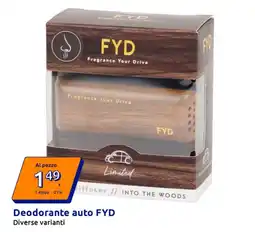 Action Deodorante auto FYD offerta