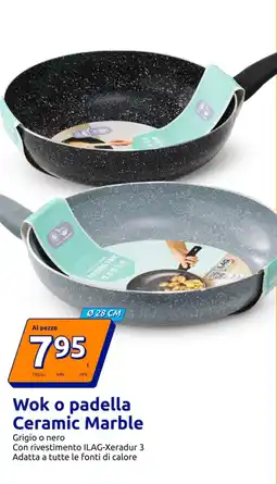 Action Wok o padella Ceramic Marble offerta
