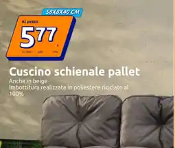 Action Cuscino schienale pallet offerta