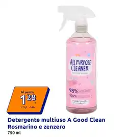 Action Detergente multiuso A Good Clean Rosmarino e zenzero offerta