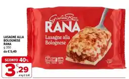 Iperal Lasagne alla bolognese RANA offerta