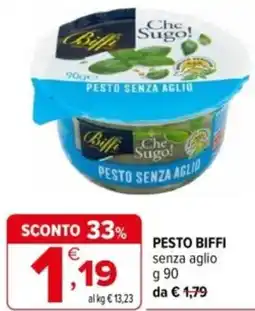 Iperal Pesto BIFFI senza aglio offerta