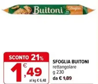 Iperal Sfoglia BUITONI rettangolare offerta