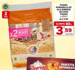 Iperal Piadina romagnola igp alla riminese RICCIONE PIADINA offerta