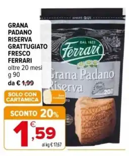 Iperal Grana padano riserva grattugiato fresco FERRARI offerta