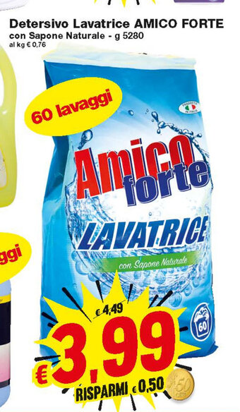 Prix Quality Amico Forte Detersivo Lavatrice 5280g offerta