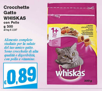 Prix Quality Whiskas Crocchette Gatto 300g offerta