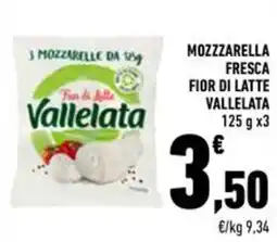 Conad Mozzzarella fresca fior di latte VALLELATA offerta