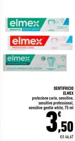 Conad Dentifricio elmex protezione carie, sensitive, sensitive professional, sensitive gentle white offerta