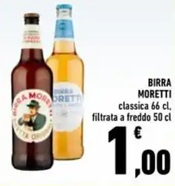 Conad Birra moretti classica, filtrata a freddo offerta