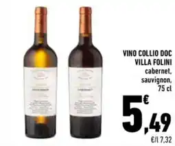 Conad Vino collio doc villa folini cabernet, sauvignon offerta