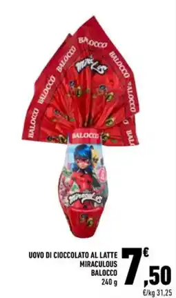 Conad Uovo di cioccolato al latte miraculous BALOCCO offerta