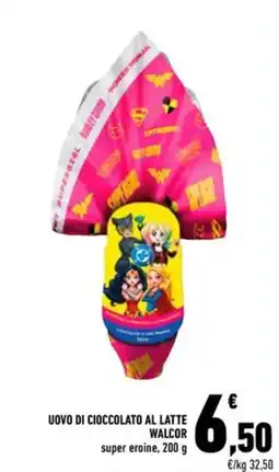 Conad Uovo di cioccolato al latte walcor super eroine offerta
