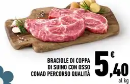 Conad Braciole di coppa di suino con osso CONAD PERCORSO QUALITÀ offerta
