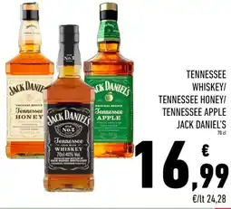 Conad Tennessee whiskey/ tennessee honey/ tennessee apple JACK DANIEL'S offerta