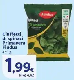 Sigma Ciuffetti di spinaci Primavera Findus offerta