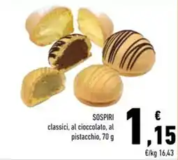 Conad SOSPIRI classici, al cioccolato, al pistacchio offerta