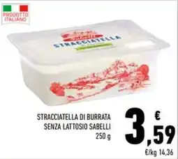 Conad Stracciatella di burrata senza lattosio SABELLI offerta
