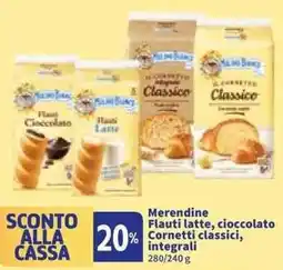 Sigma Merendine Flauti latte, cioccolato Cornetti classici, integrali offerta