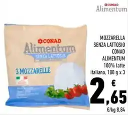 Conad Mozzarella senza lattosio CONAD ALIMENTUM offerta
