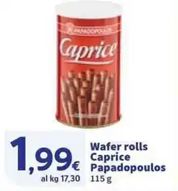 Sigma Wafer rolls Caprice Papadopoulos offerta