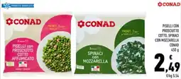 Conad Piselli con prosciutto cotto, spinaci con mozzarella CONAD offerta