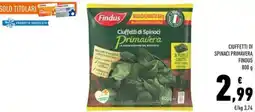 Conad Ciuffetti di spinaci primavera FINDUS offerta