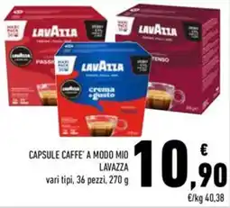 Conad Capsule caffe' a modo mio LAVAZZA offerta