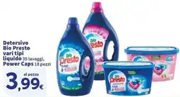 Sigma Detersivo Bio Presto liquido, Power Caps offerta