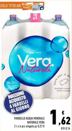 Conad Fardello acqua minerale naturale VERA offerta