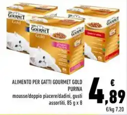 Conad Alimento per gatti gourmet gold PURINA offerta