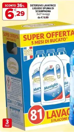 Iperal Detersivo lavatrice liquido SPUMA DI SCIAMPAGNA offerta